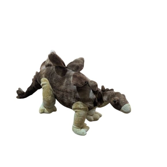 Rinco Stegosaurus Dinosaur Brown Plush 24" Stuffed Animal 2010 Preowned Toy Cudd - Picture 2 of 10